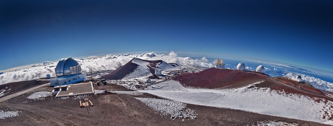 Panorama-Aufnahme vom Mauna Kea Gipfel